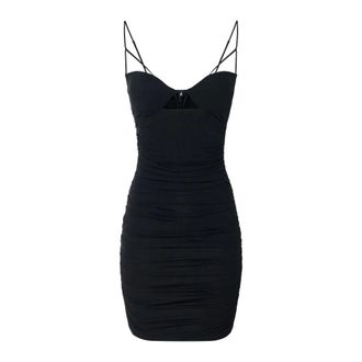Elisabetta Franchi Dames, Jurken, Zwart, Maat: XL Satijn