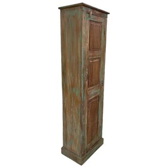 Wanderlust Deco Armario de madera acabado artesanal marr&oacute;n 56x36x194h cm
