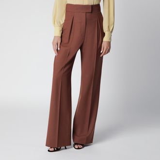 Valentino Light Brown Wool Trousers