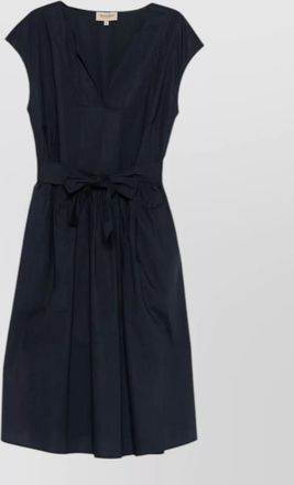 Woolrich short dress v neckline waist tie pockets