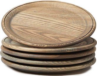 Farmhouse Pottery 9 Crafted Wooden Plate in Grey at Nordstrom
