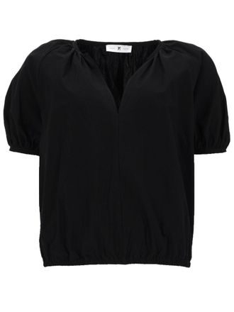 Pantaloni Torino Teresa Cropped Puffed Sleeves Top