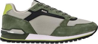 BOSS Hardloopschoenen met mesh vlak - Groen