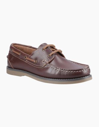 Hush Puppies Mens Wilson Mens Boat Shoes - Brown - Size: 10