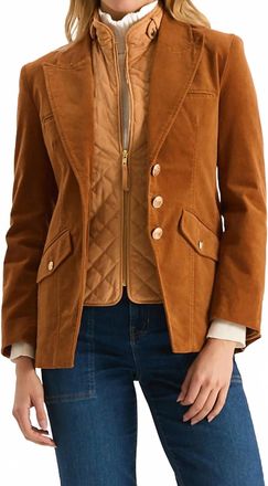 Tyler B&ouml;e Goldie Corduroy Jacket In Leather Brown