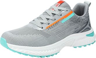 Generic Mens Running Sneakers Fashionable Breathable Mesh Shoe Multifunctional Slip-Resistant Sports Shoes Outdoor Training Comfortable Tennis Trainers Gym Wo