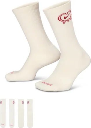 Nike Unisex Everyday Plus Cushioned Crew Socks (1 Pair) in White | IH8626-133