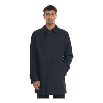 HUGO BOSS Heren, Mantels, Blauw, Maat: 2XL Wol