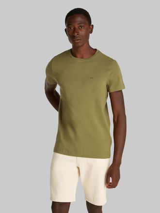 Calvin Klein T-Shirt CALVIN KLEIN STRETCH SLIM FIT T-SHIRT, Herren, Gr. XXL, lizard, Single Jersey, Obermaterial: 96% Baumwolle, 4% Elasthan, slim fit h&uuml;ftlang, Ru