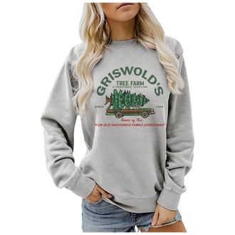 Generic Griswolds Tree Farm Sweatshirts Women Christmas Family Graphic Loose Fall Winter Sweatshirt Long Sleeve Shirt Tops