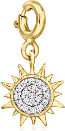 Ross-Simons Diamond Sun Charm in 18kt Gold Over Sterling