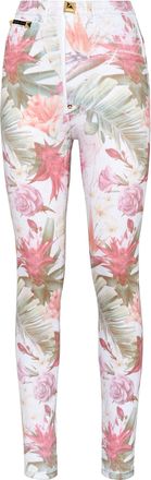 Philipp Plein Super Hoge Taille Jegging Flowers
