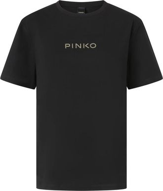 Pinko Prachtig T-shirt Model 105526A2Rm - Dames - T-shirts - Zwart - XS - Katoen - Tops