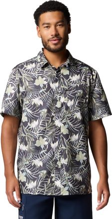 Columbia Mens PFG Super Slack Tide Camp Shirt, Cypress Tropicfield, XX-Large