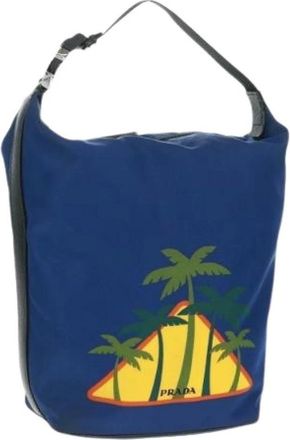 Prada Pre-owned Shoulder Bags, female, Blue, Size: ONE SIZE Pre-owned Vintage Shoulder Bag