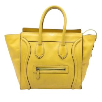 Celine Pre-owned Handbags, female, Yellow, Size: ONE SIZE Pre-owned Mini Luggage Tote