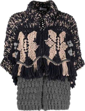 Brunello Cucinelli Womens Multicolor Chunky Knit Sweater, Size XS