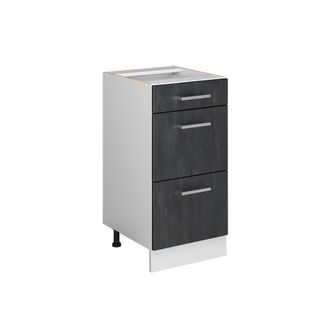 Vicco Mueble Bajo De Cocina R-line, Hormig&oacute;n Negro, 40 Cm Sin Encimera