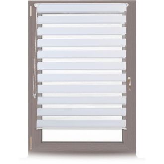 Relaxdays Relaxdays - 3 X Estores Dobles De Sujeci&oacute;n Fija Sin Perforaciones De Tela, 100 X 150 Cm, Blanco