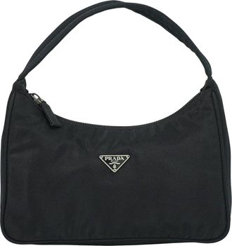 Prada Hobo Tessuto Black Nylon Handbag (Pre-Owned)