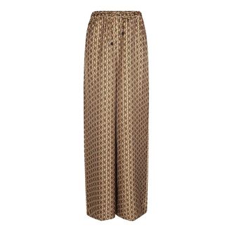 Max Mara Wide Trousers, female, Brown, Size: XS Clarino Wide Trousers