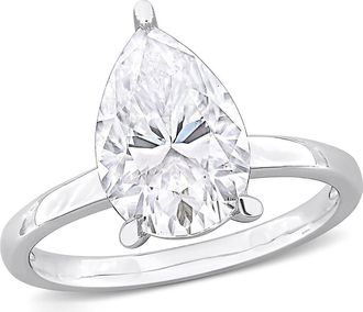 Delmar Pear Cut Moissanite Ring in White Silver at Nordstrom Rack, Size 7