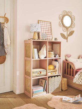 Vertbaudet Kinderzimmer Regal mit 6 F&auml;chern POESIE rosa nude