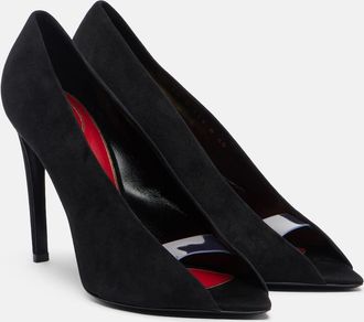 Valentino Garavani Revele suede peep-toe pumps