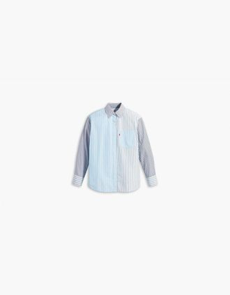 Levi's Womens Oversized Shirt - Blue - Size: 10