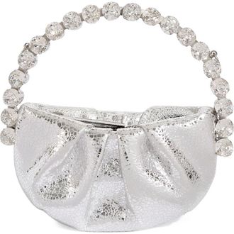 L'Alingi Micro Eternity Crystal Top Handle Bag in Silver at Nordstrom