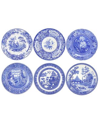 Spode Blue Room Set Of 6 Georgian Plates