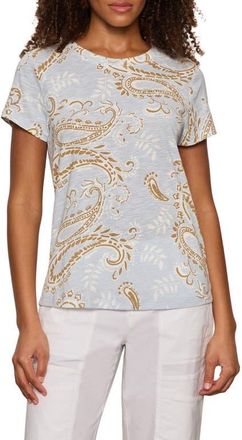 Sanctuary The Perfect T-Shirt in Garden Paisley Blue at Nordstrom, Size X-Large