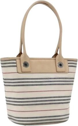 Burberry Pre-owned Tote Bags, female, White, Size: ONE SIZE Pre-owned Tote Bag