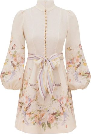 Zimmermann Valiant Button Mini Dress - female - Zimmermann - Short Dresses - Multicolor - M - Dresses