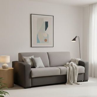 Dmora Dmora - Sofa Cama Dabagn, Gran Sof&aacute; De 2 Plazas, 100% Made In Italy, Sof&aacute; De Sal&oacute;n Con Apertura Giratoria, En Tela Acolchada, Con Reposabrazos Est&aacute;nda