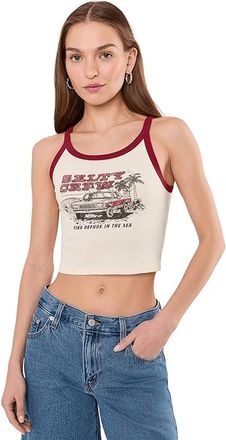 Salty Crew Truck Stop Tank Womens Clothing Off-White : SM, Cotton