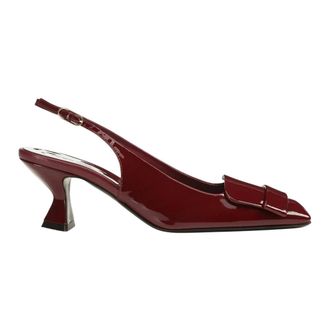 Sergio Rossi Schoenen, Dames, Rood, 39 1/2 EU, Leer, SR1 Sculpt Pomp