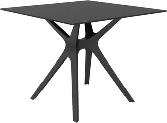Resol Mesa Cuadrada 90x90 Vela S Resol Madera Pl&aacute;stico Negro