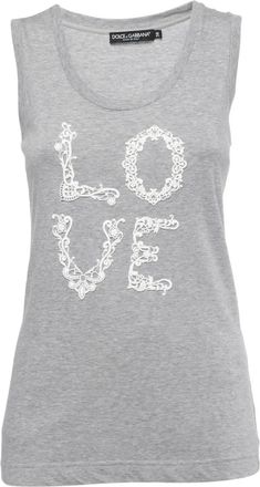 Dolce & Gabbana Tanktop met veters - Grijs