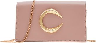 Roberto Cavalli Powder Pink Leather Shoulder Bag