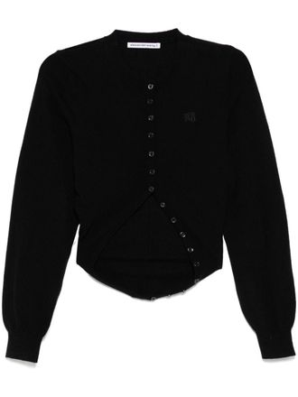 Alexander Wang split-hem top - women - Wool - M - Black
