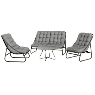 Kactus Republic Conjunto sal&oacute;n jard&iacute;n 4piezas Gris