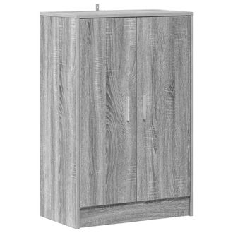 vidaXL Vidaxl - Zapatero De Madera Contrachapada Gris Sonoma 60x35x92 Cm