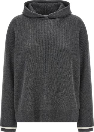 Brunello Cucinelli Grey Hooded sweater