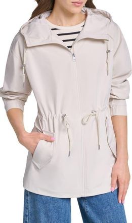 Levi's Water Resistant Hooded Rain Jacket in Almond Mil at Nordstrom, Size X-Large