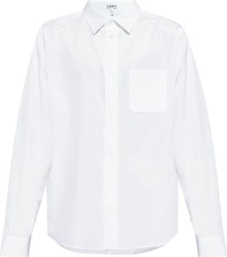 Loewe Anagram-embroidered shirt - men - Cotton - 39 - White
