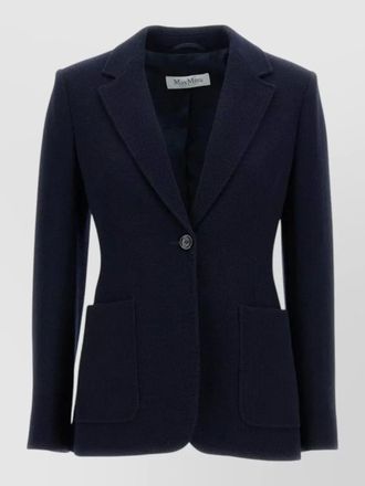 Max Mara tailored jacket notched lapels patch pockets cuffs
