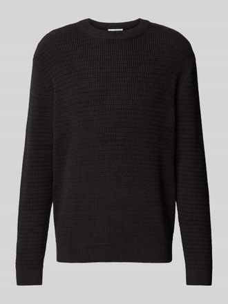 Selected Regular Fit Strickpullover aus reiner Baumwolle in Black, Größe XXL