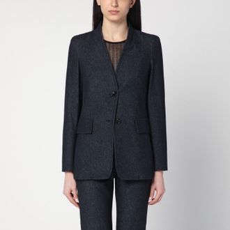 Max Mara Midnight blue jacket in cotton denim effect