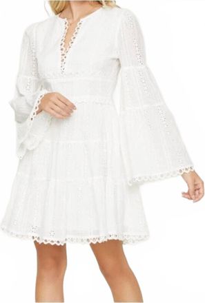 Lost + Wander Everlasting Love Long Sleeve Dress In White